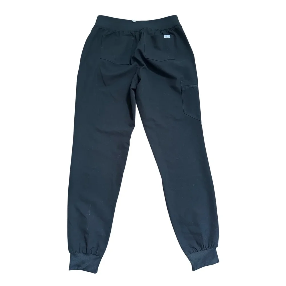 FIGS Technical Collection Black Cargo Jogger Scrubs Size Medium TALL